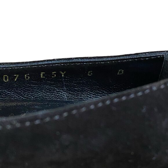 Salvatore Ferragamo Black Suede Pumps 6B Pointed Toe Kitten Heel Party Office - Picture 6 of 11